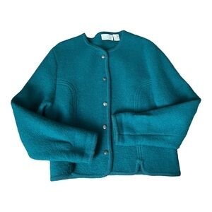 𝅺The Eagles Eyes Vintage green wool button cardigan 14